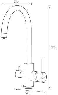 Смеситель для кухни Paulmark Essen Es213211-GM воронёная сталь